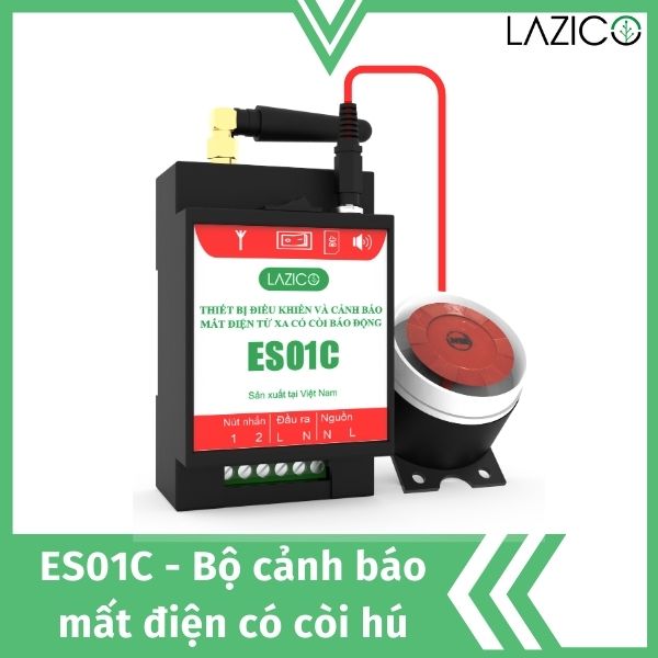 ES01C - Bộ điều khiển từ xa và cảnh báo mất điện có còi hú tại chỗ