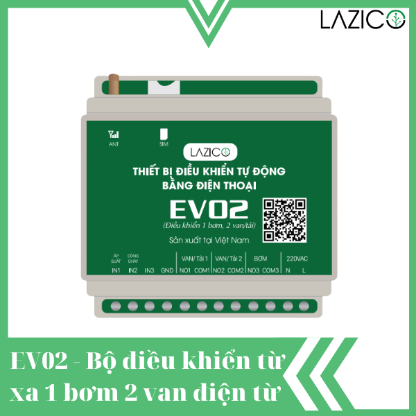 EV02 - Bộ điều khiển 1 bơm 2 van điện từ