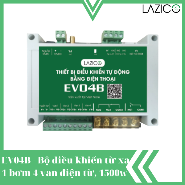 EV04B - Bộ điều khiển tự động 1 bơm 4 van điện từ (12VDC, 24VDC, 24VAC, 220AC)