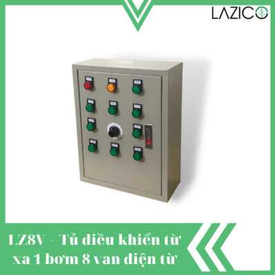LZ8V - Tủ điều khiển từ xa qua điện thoại 1 bơm 8 van điện từ
