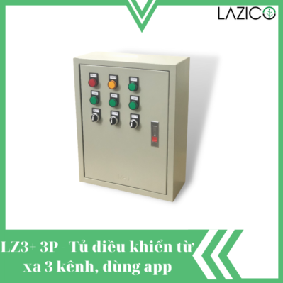 LZ3+ - 3pha Tủ điều khiển từ xa qua điện thoại 3 kênh, dùng app