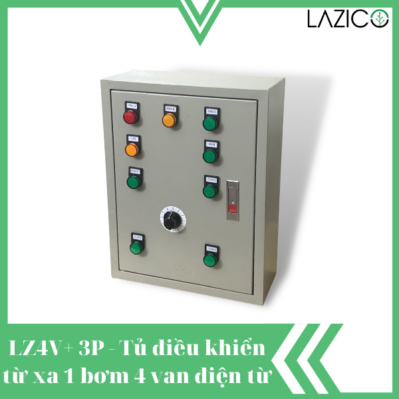 LZ4V - 3pha - Tủ điều khiển từ xa 1 bơm 4 van điện từ