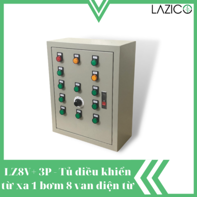 LZ8V - 3pha - Tủ điều khiển từ xa 1 bơm 8 van điện từ