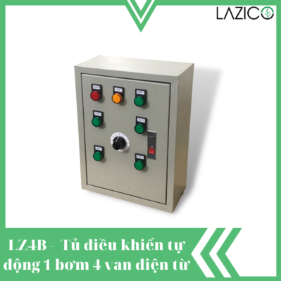 LZ4B - Tủ điều khiển tưới tự động 1 bơm 4 van điện từ