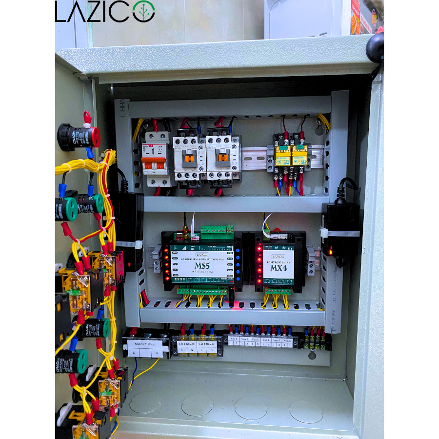 Bộ mở rộng đầu ra MX4 đấu nối trong tủ điều khiển